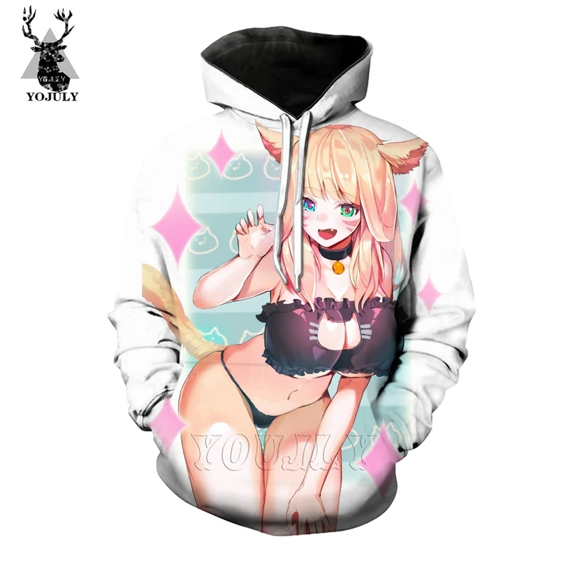 Ahegao, толстовки, Модная белая мужская Толстовка, 3d принт, аниме, сексуальный лоли, толстовка в стиле хип-хоп, с круглым вырезом, уличная одежда, топы, странные вещи - Цвет: 5