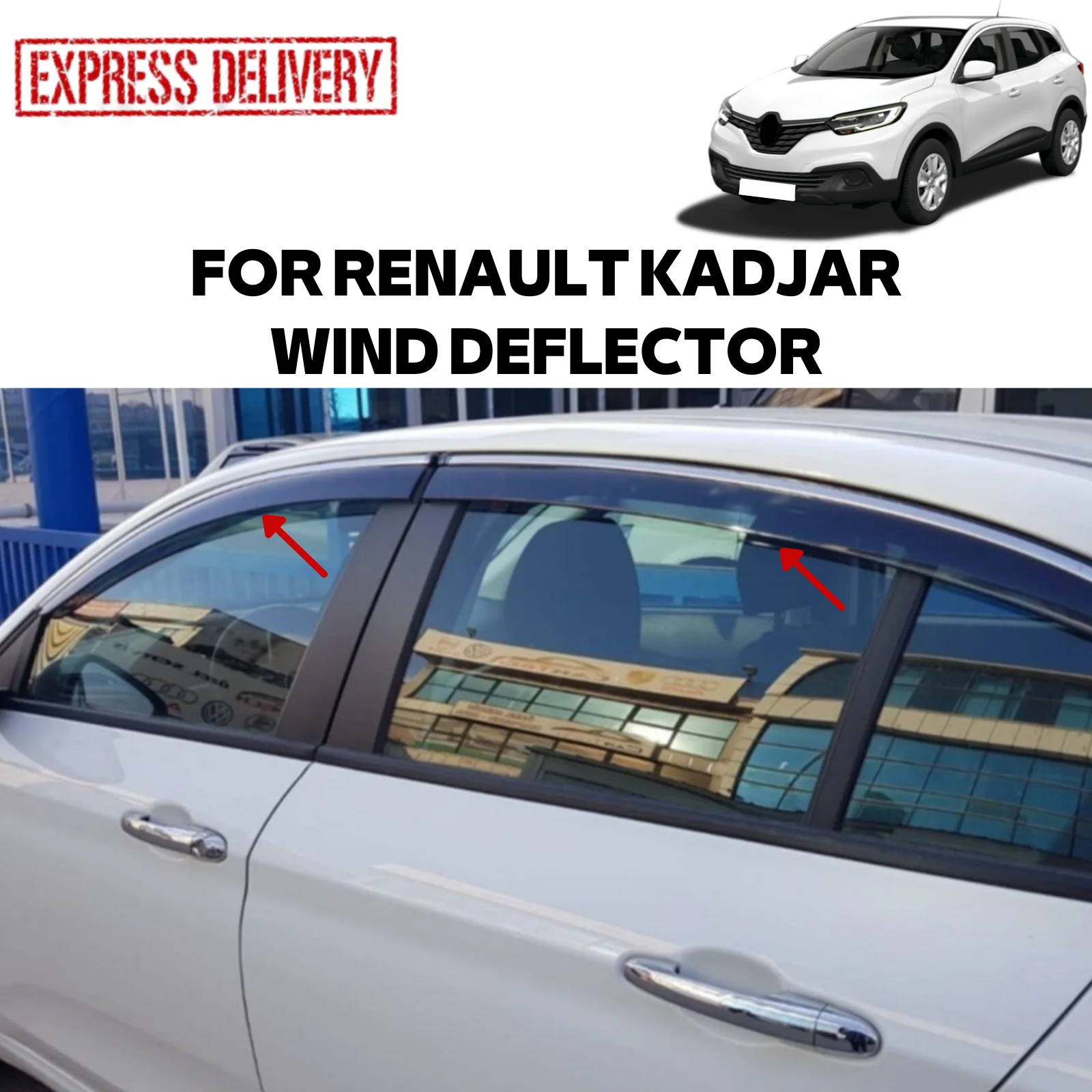

Для RENAULT KADJAR SUV 2015-2019, стеклянный автомобильный аксессуар для защиты от дождя, Замена Дверей