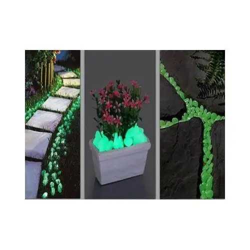20 шт зеленый садовые камни светится в темноте скалы дорожки для садовая дорожка