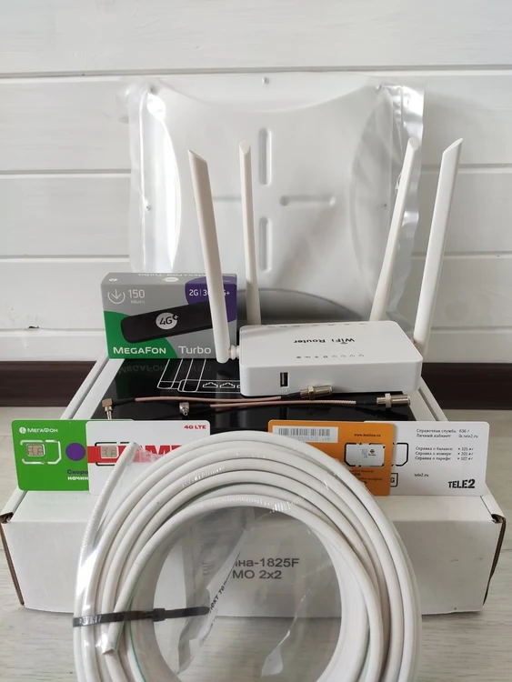 Комплект интернета USB модем LTE 4G 3G Huawei e3372 WIFI роутер Mimo панельная антенна интернет