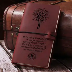 Персональный кожаный блокнот путешественника, выгравированный кожаный дневник для путешествий, пользовательский текстовый Дневник для путешествий, записная книжка