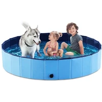 foldable dog pet bath pool collapsible bathing tub kiddie for cat and kids swimming paddling portable pvc non slip extra large