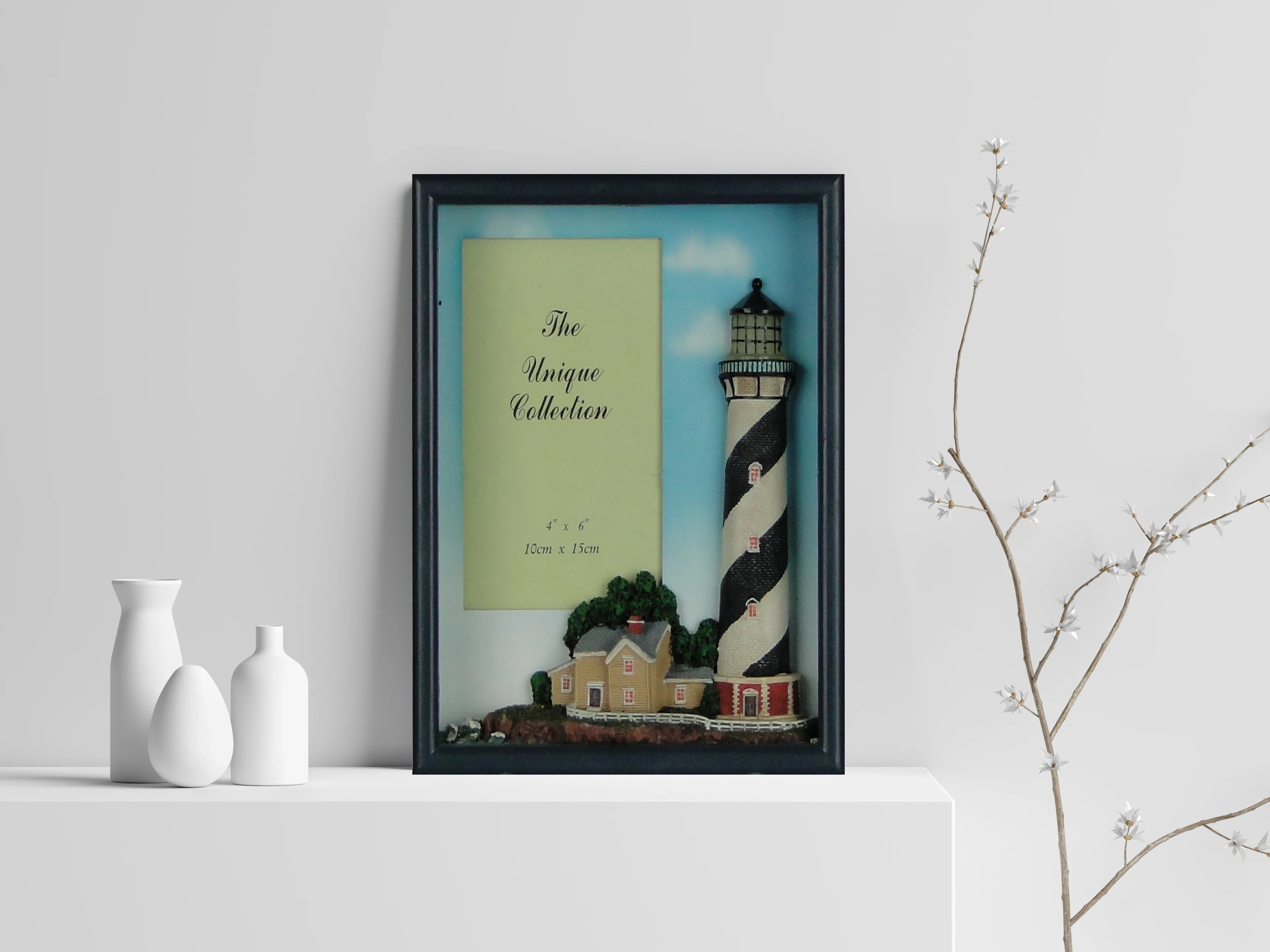 

Lighthouse Pier Themed Relief Painting Artistic Picture Frame Handmade