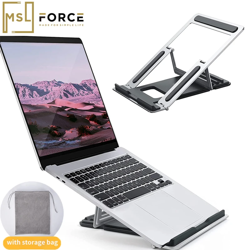 

Foldable Laptop Stand Adjustable Ergonomic Aluminum Laptops Mount Computer Holder Stand with MacBook Air Pro Dell XPS Lenovo mi