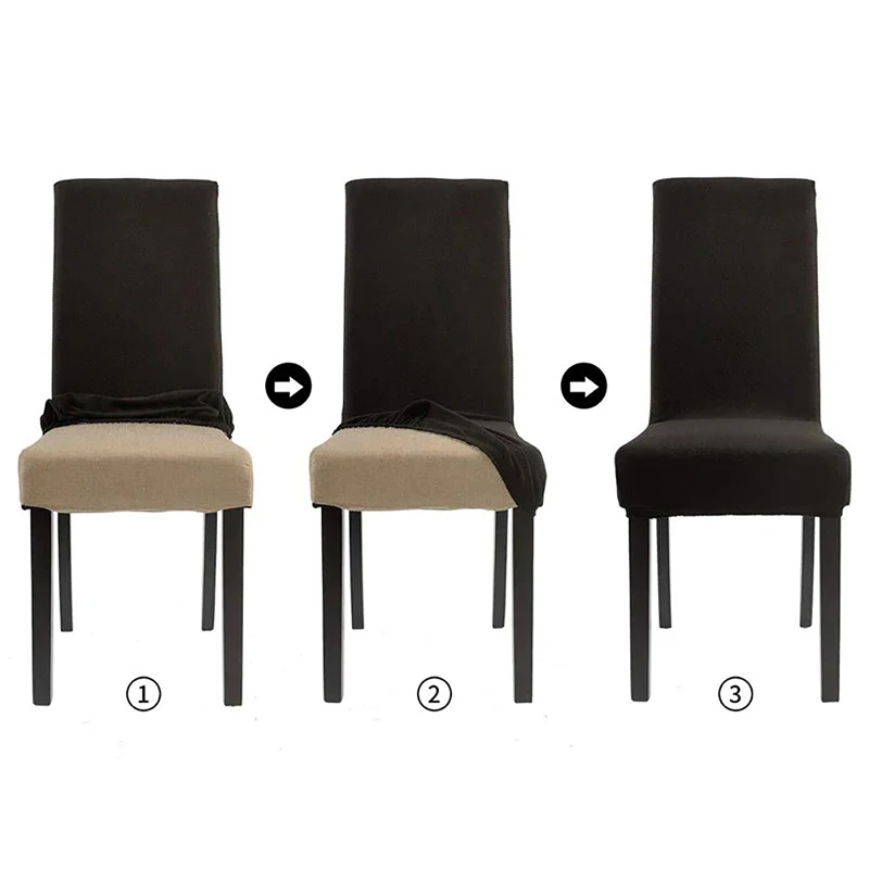 

Stretch Seat Chair Covers Office Chair Slipcovers Restaurant Banquet Hotel Home Decoration Universal Size1/2/4/6Pcs