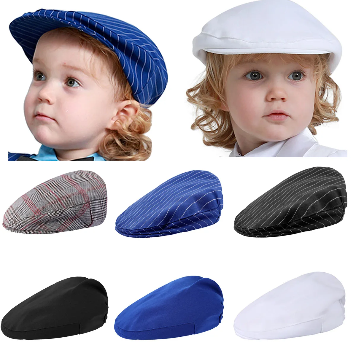 

Baby Boys Flat Cap Newborn Berets Cotton Soft Lining Accessories Fashion Vintage Wedding Kids Hats