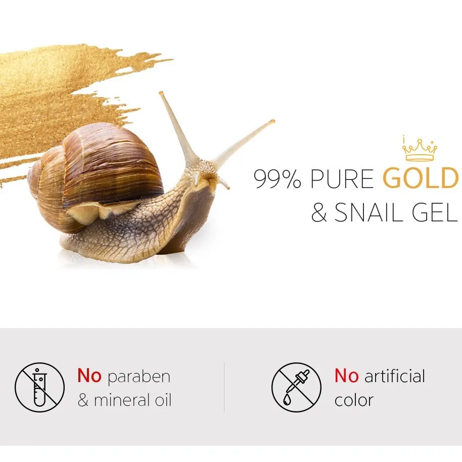 Успокаивающий увлажняющий гель премиум класса Gold Snail 100% корейская косметика для
