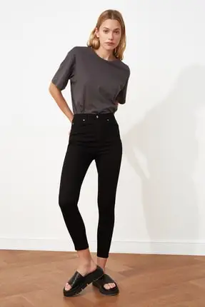 

Fadeless Black High Waist Skinny Jeans Women 'S Clothing Young Women Clothing 2021 Summer Collection Hot Sale Free Shipping