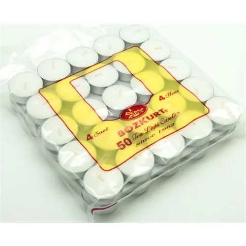 

Tealight Candle 4 Hours Burning Guaranteed White 50 PCs Decorative Candles Flickering Wedding Home Decor Warm White Candle Romantic Decorations