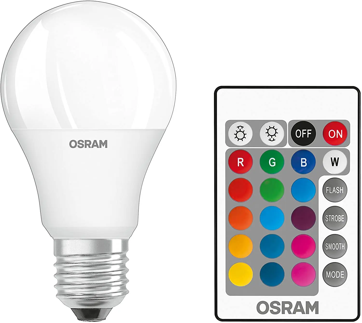Osram Color-Changing 9W Led Bulb With Remote Control Home Office Entertainment