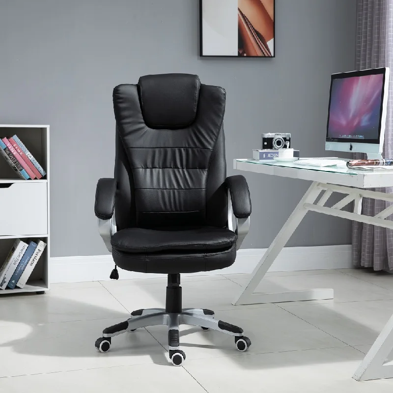 Кресло компьютерное SOKOLTEC офисное вращающееся черное с механизмом качания