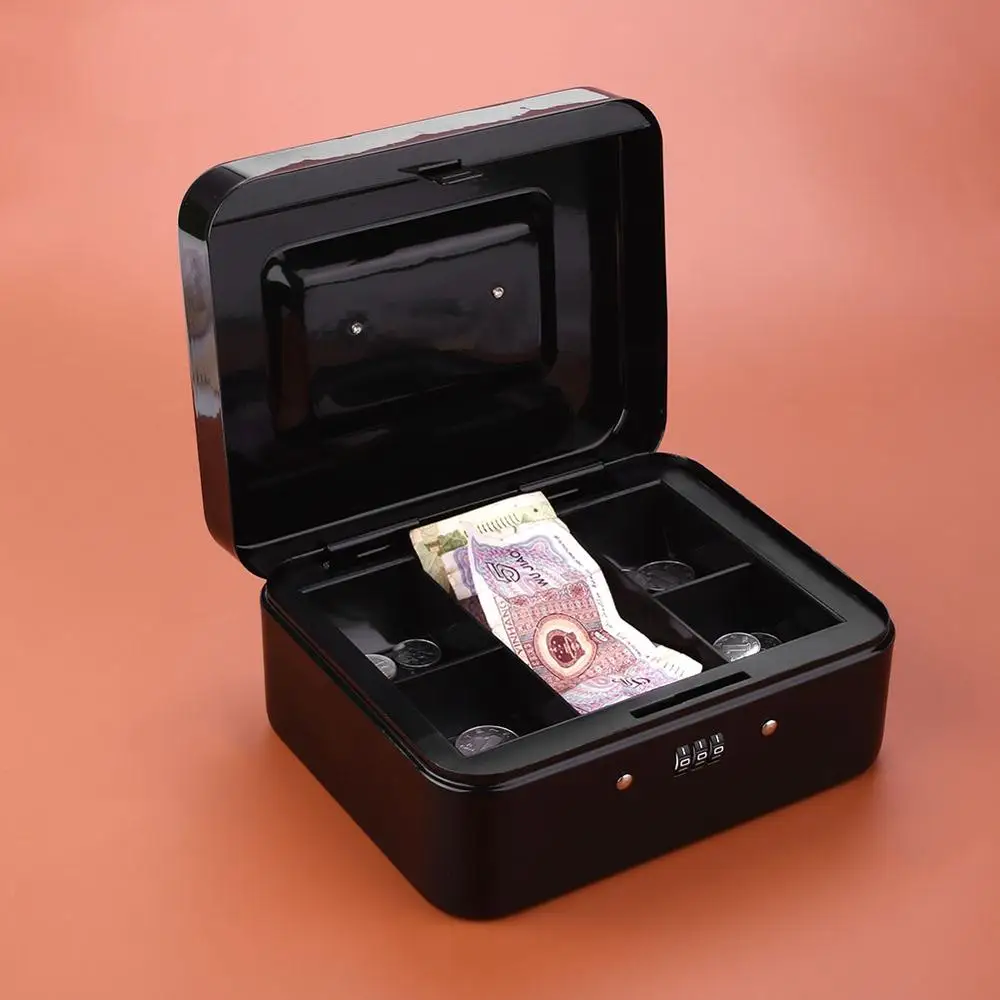 Мини маленькая портативная коробка для денег с замком безопасности безопасная