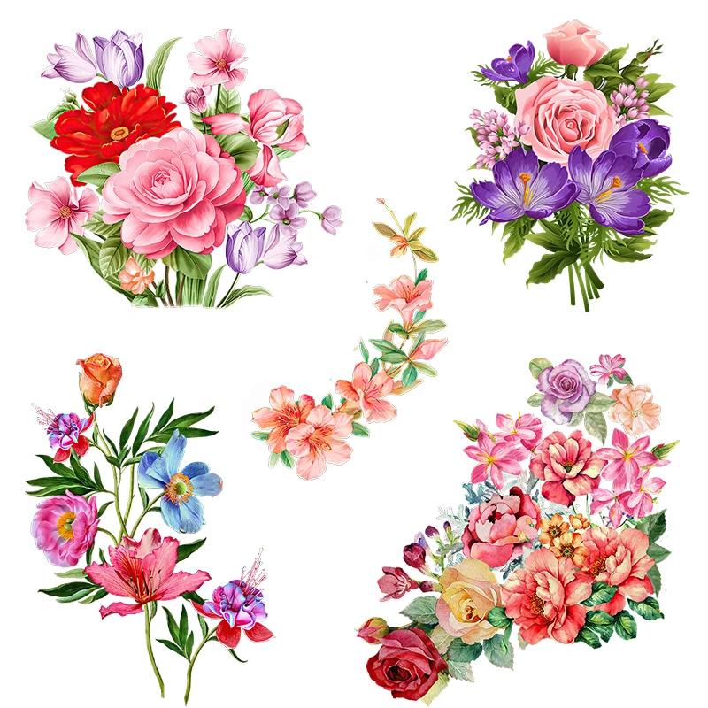 

Three Ratels QCF248 Leisure pastoral style bouquet home decoration wall sticker toilet Decal