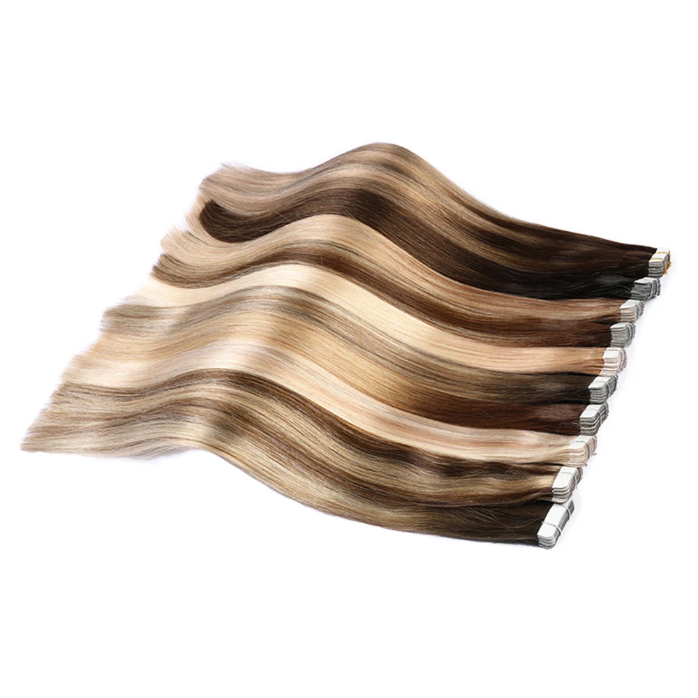 Лента для наращивания человеческих волос балаяж 100% прямые человеческие волосы