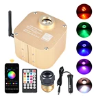 Для использования в автомобиле 16 Вт RGBW мерцающий волоконно-оптический двигатель звездное небо эффект потолочные светодиодные светильники Smart APP  RF управление