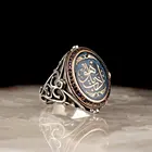 Мужское кольцо из серебра 925 пробы с каллиграфией edep Or hu, с цирконом, подарочные украшения, Сделано в Турции, ручная работа, модный тренд
