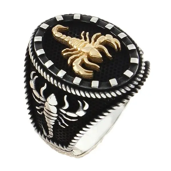 

Мужское серебряное кольцо в виде скорпиона, Сделано в Турции