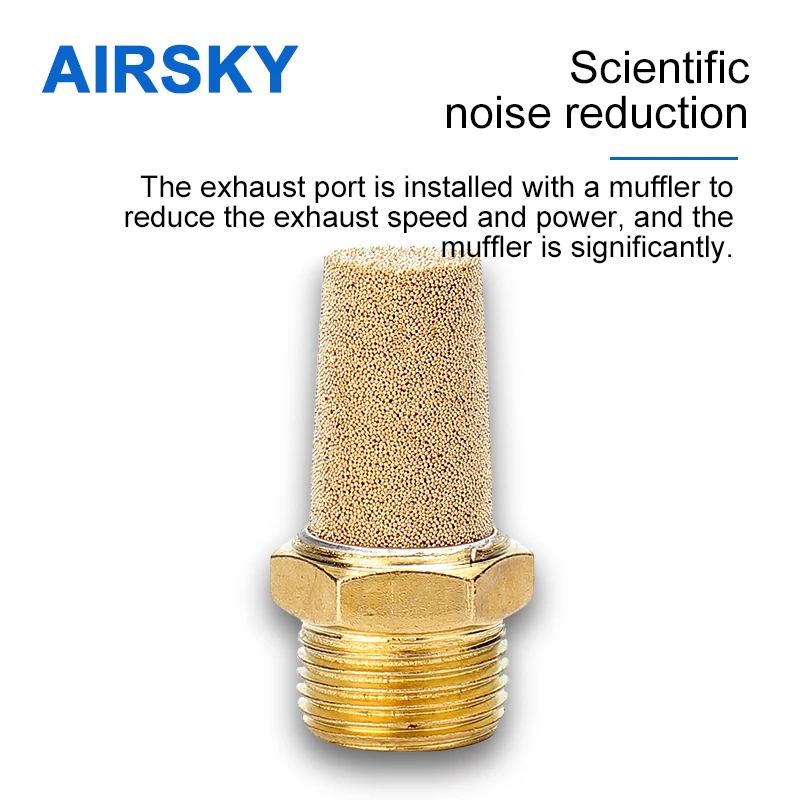Пневматические оболочки внешний диаметр глушитель M5 1/8 1/4 3/8 1/2 дюйма фитинг