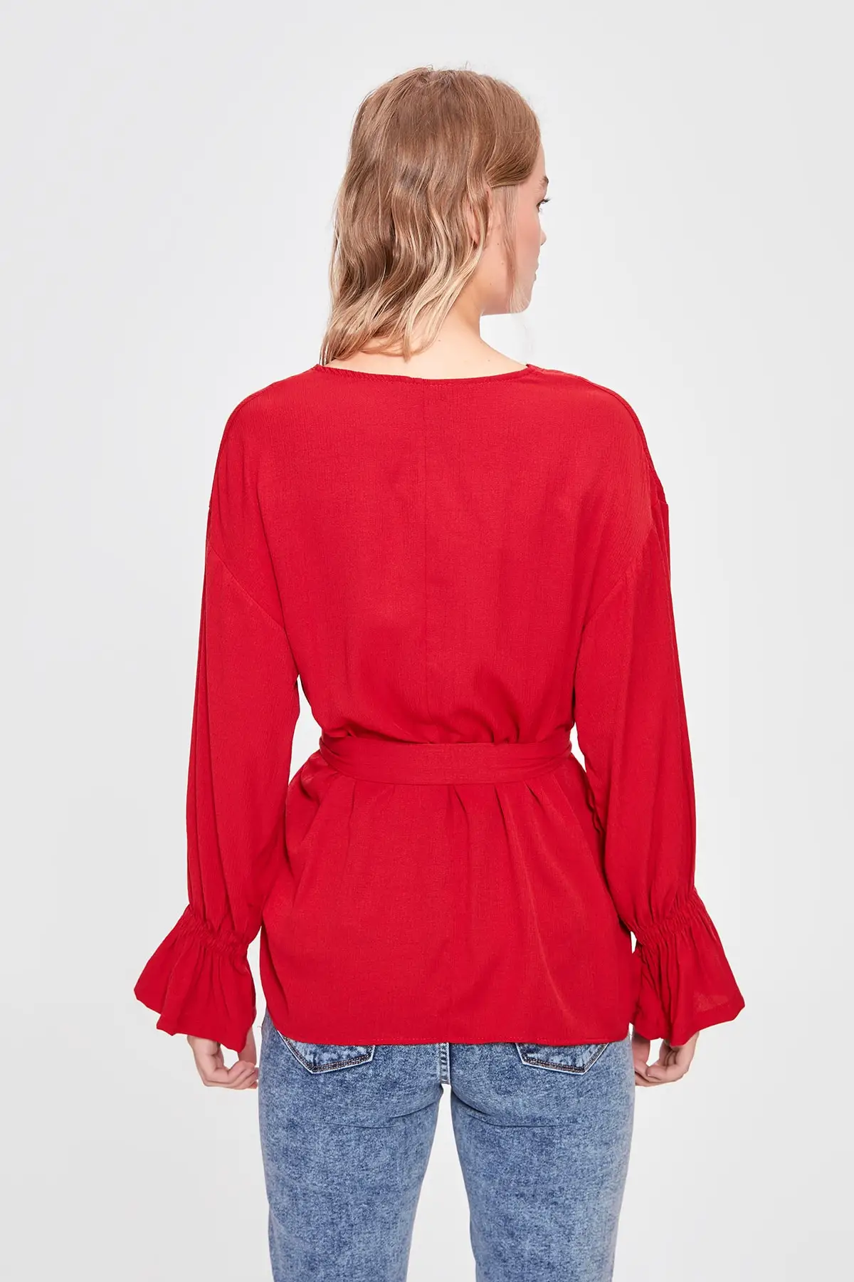 Trendyol шнуровка подробная Bluz TWOAW20BZ0749 |