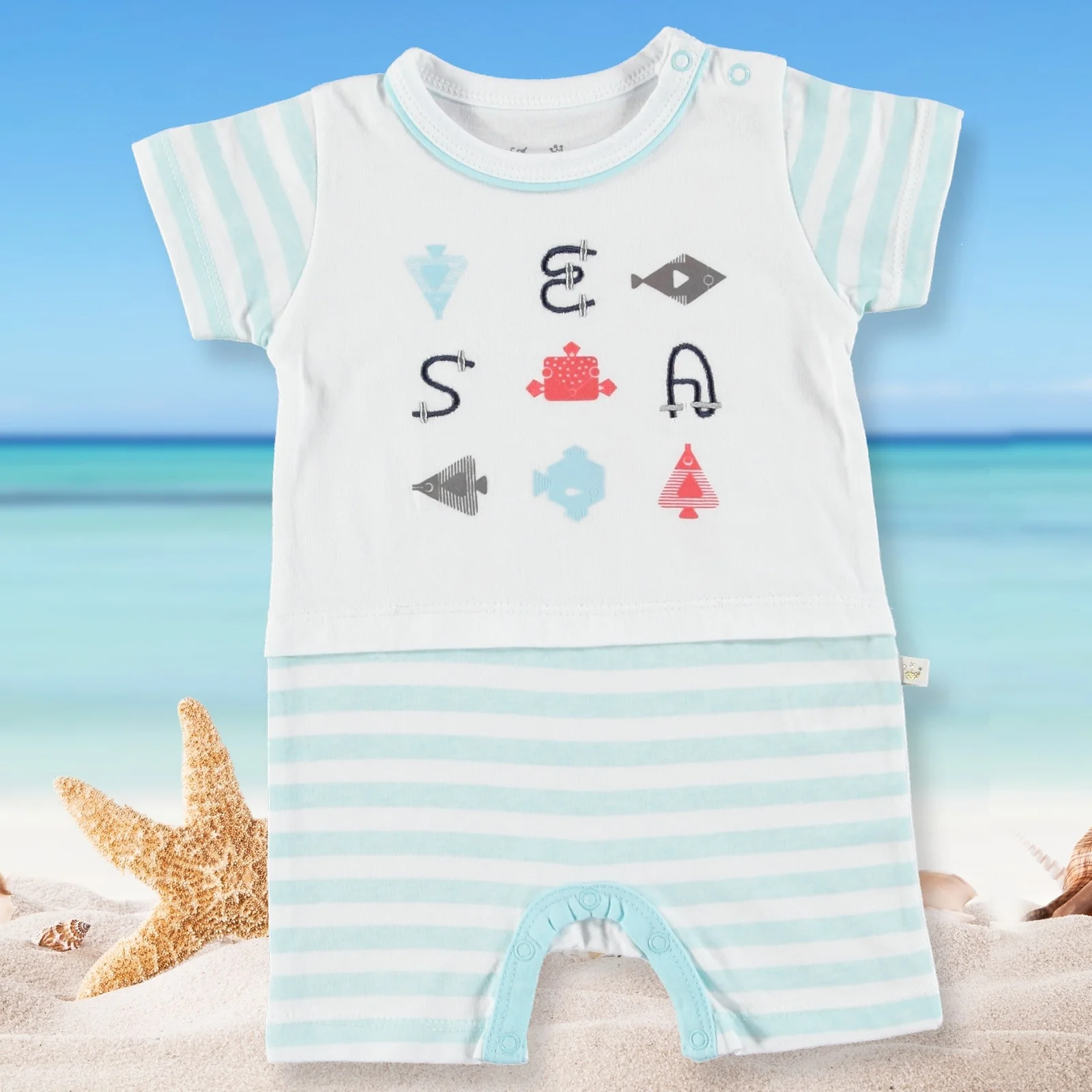 Ebebek для моего маленького мальчика Немо короткий комбинезон |