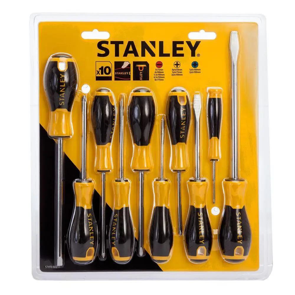 

Stanley STHT060211 10 Piece Screwdriver Set Good Quality Professional Screwdriver Set