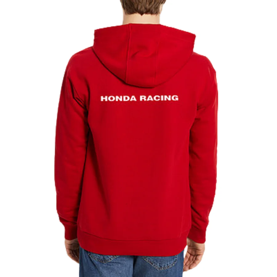 

New Fashion Spring Men's Hooded Sweatshirt with Honda Racing Printed Hoodie Thick Hooded Sweatshirt 100% Cotton Black and Red