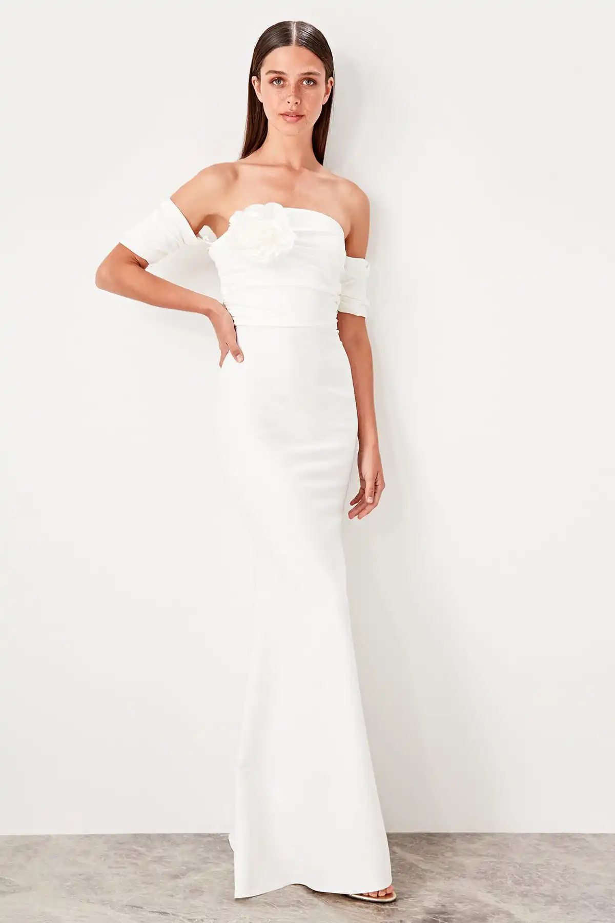 Trendyol Shir детальное вечернее платье TPRSS19BB0494|Вечерние платья| |