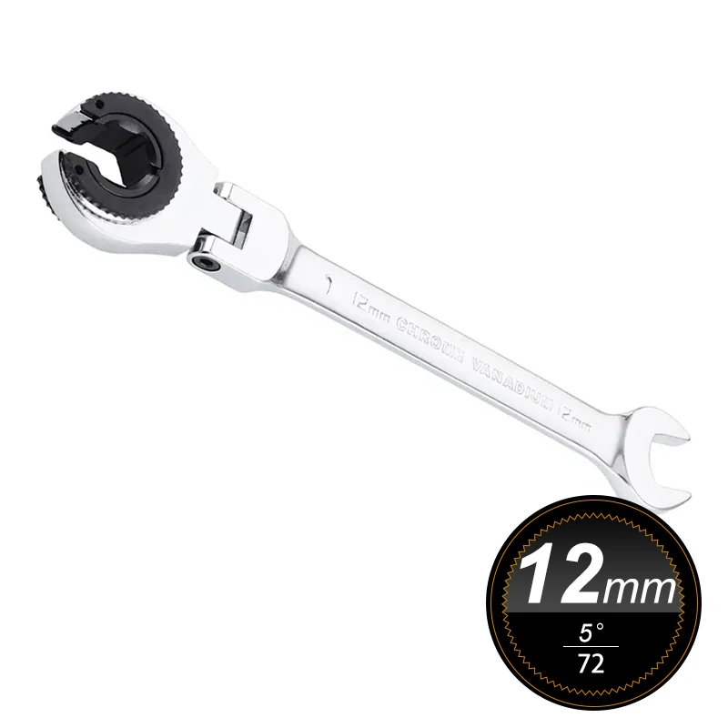 

Fast Ratchet Wrench Dual-Purpose Torx 72T High Torque Wrench Set Auto Repair Tool 12mm