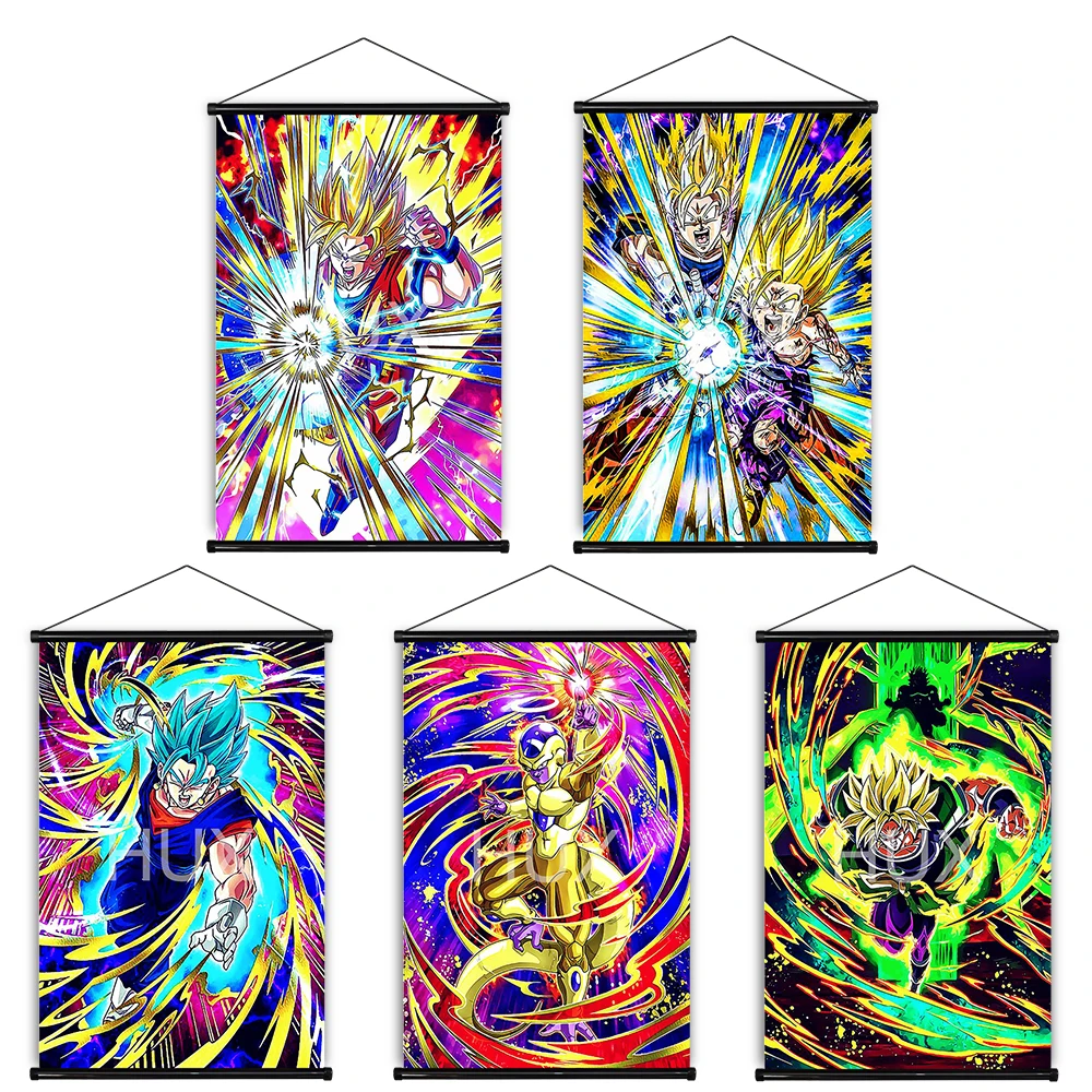 

Japane Classic Anime Dragon Ball Z A Character Collection Scroll Pictures Prints Decoration Chambre Quality Canvas Painting Gift
