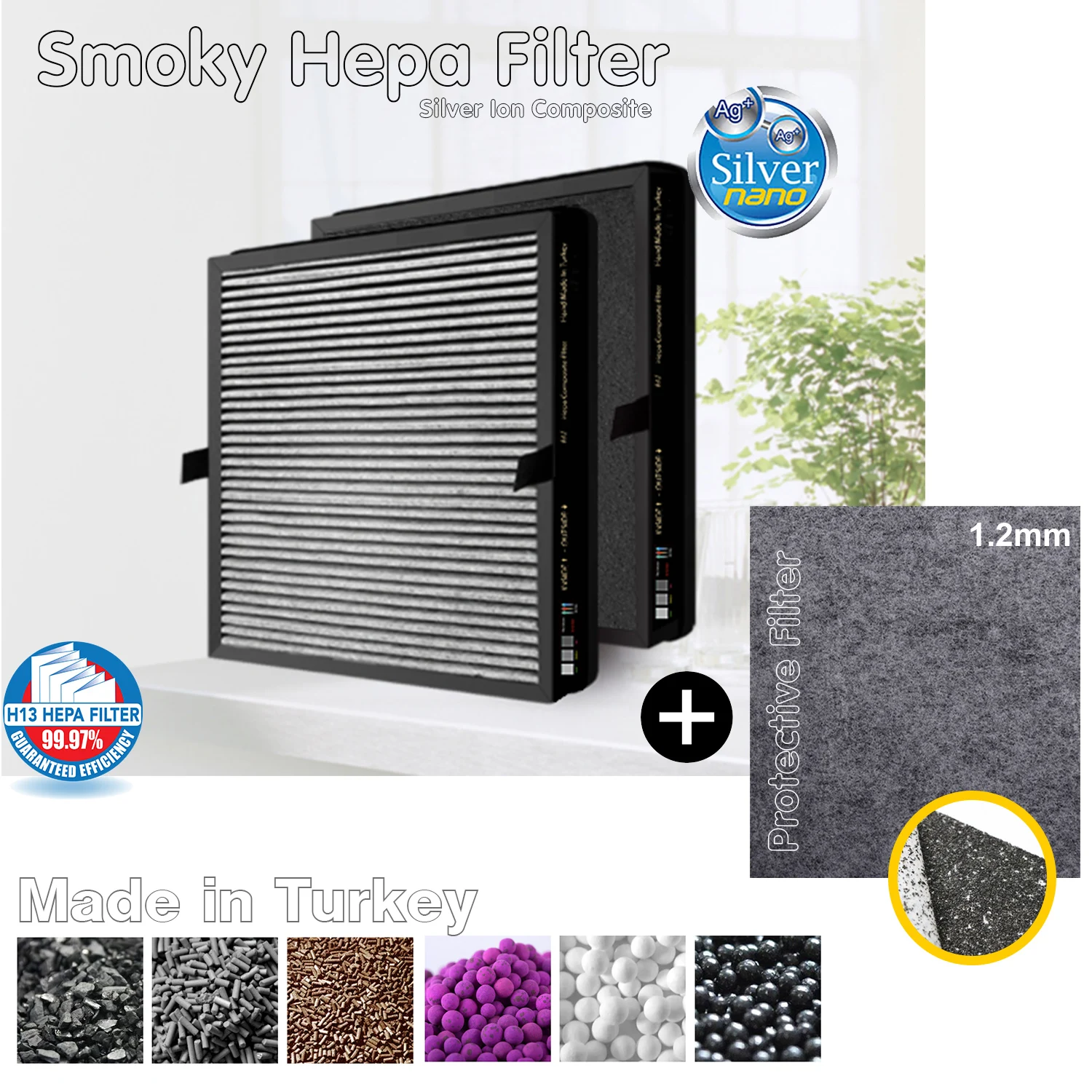 Очиститель воздуха Nikken 1389 Power KSAP1000 /NKAP100 совместимый Углеродный фильтр Hepa +