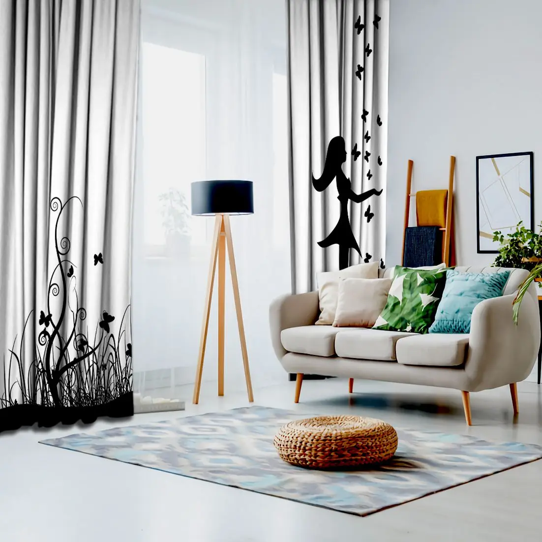 Волшебная сказочная история черно белого искусства с изображением девочки на