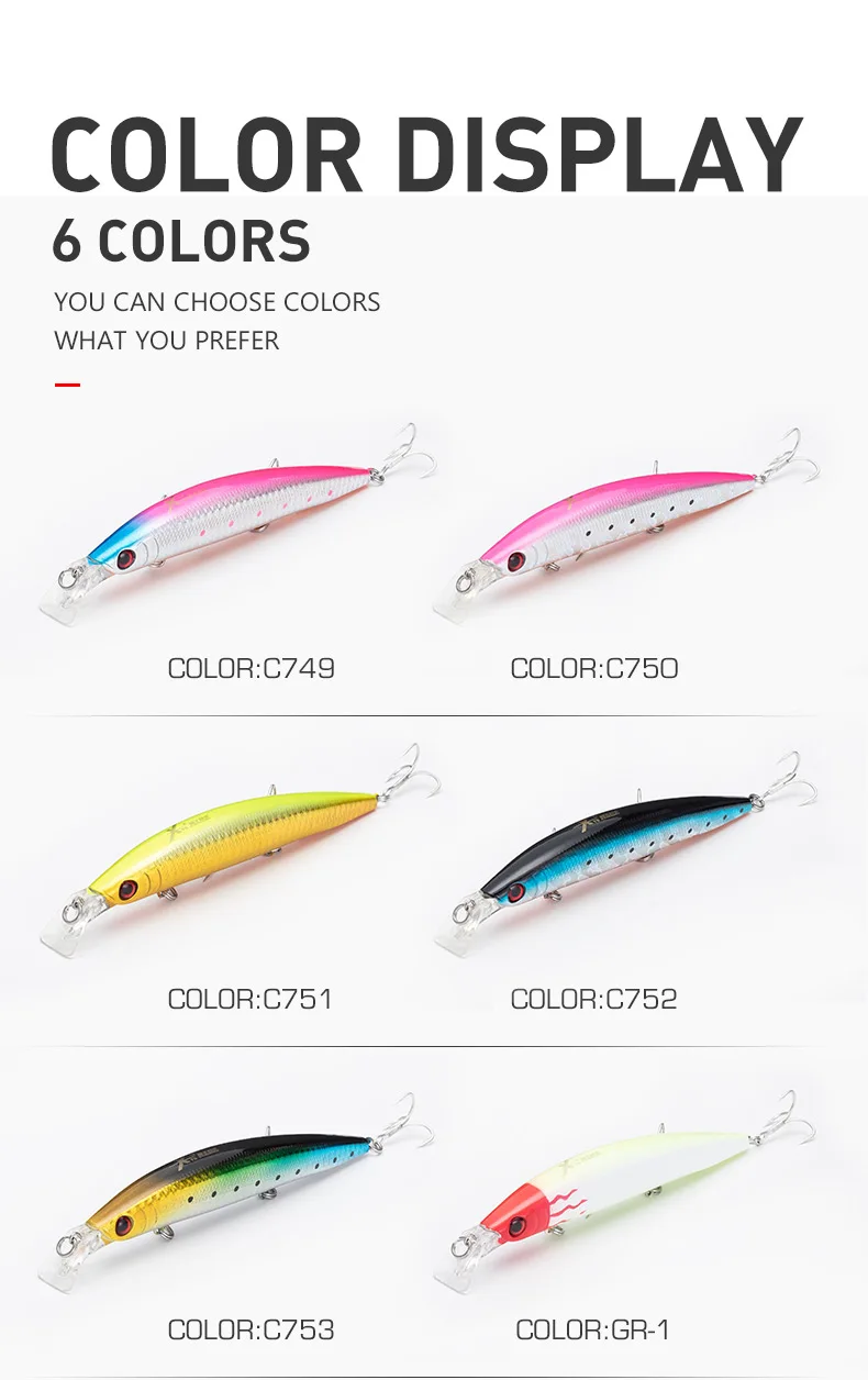Королевство рыболовные приманки Minnow для соленой воды, моря воблеры Jertbait искусственная, жесткая, для рыбалки приманки 125 мм 23 г подойдут для морского окуня малогабаритная управляемая модель 5354
