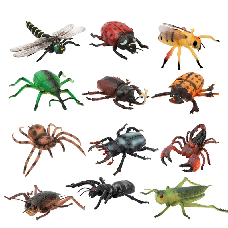 

Искусственная модель, фигурки насекомых, игрушки, пчела, паук, Бабочка, экшн-фигурки, милые животные, обучающие игрушки для детей