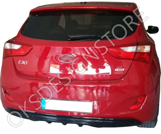 Для Hyundai İ30 2011 - 2016 насадка на задний бампер-диффузор (пластик) диффузор бампер |