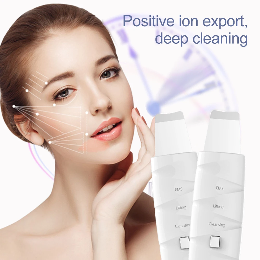 

Newest Shoveling Machine EMS Microcurrent Beauty Instrument Shoveling Machine Fades Wrinkles Blackhead Remover Acne Exfoliating