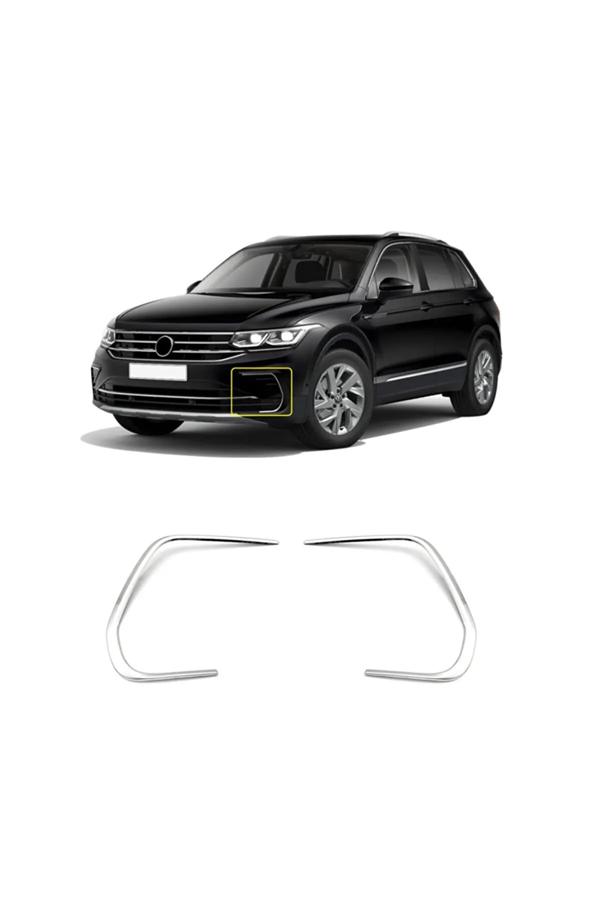

For Volkswagen Tiguan Chrome Fog Frame Stainless Steel 2 Piece VW Exterior Car Accessories Parts Auto Products Stickers Styling