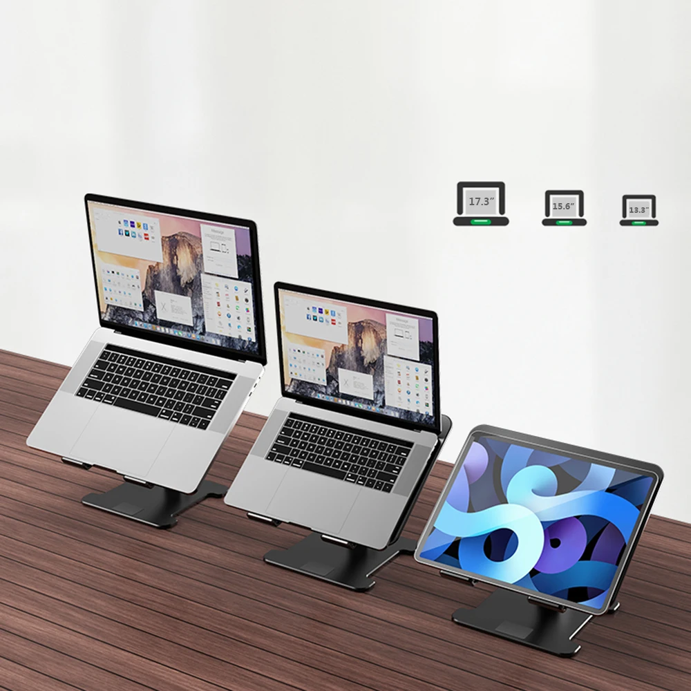 10-17 3 дюймов универсальная охлаждающая стойка Складная регулируемый угол офисный