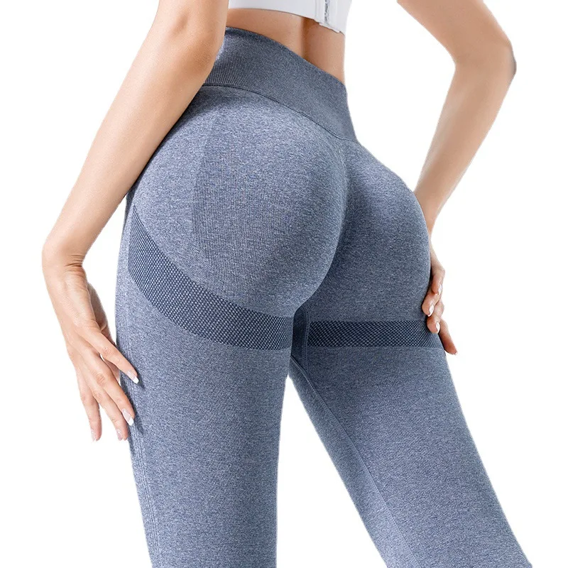 GymHUB Fitness Pants Waist and Hip Women's Tight High Elastic Slim Fast Dry Running