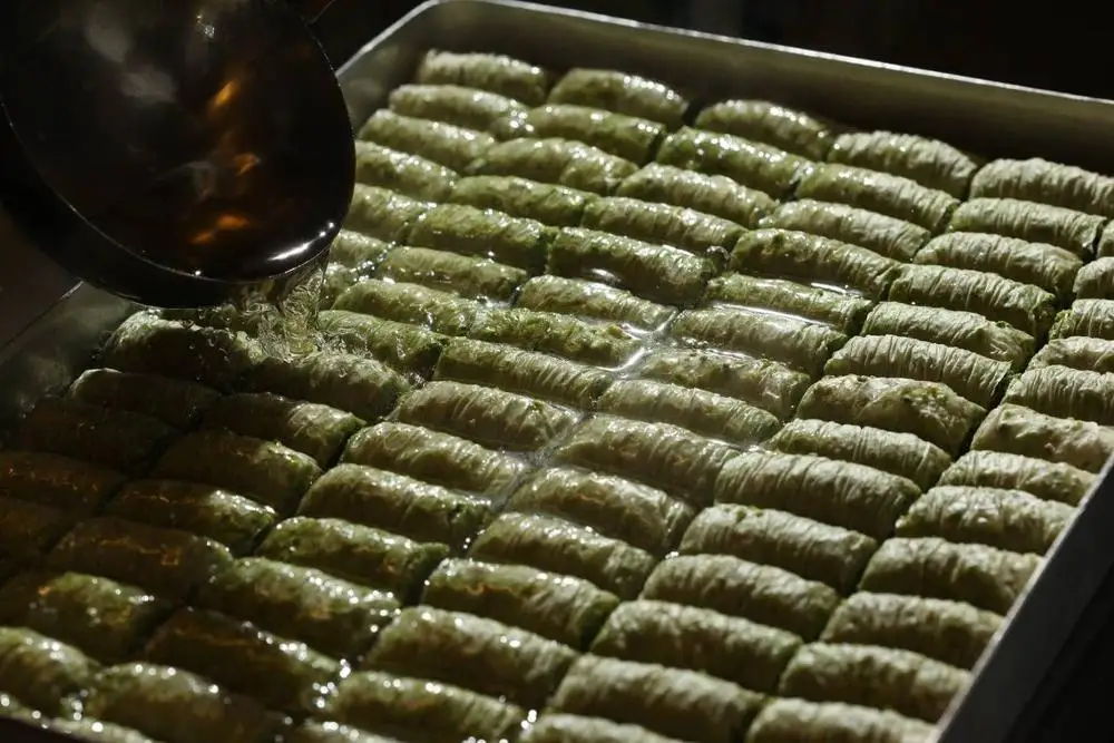 

Gulluoglu Pistachio Roll, Freshly Produced