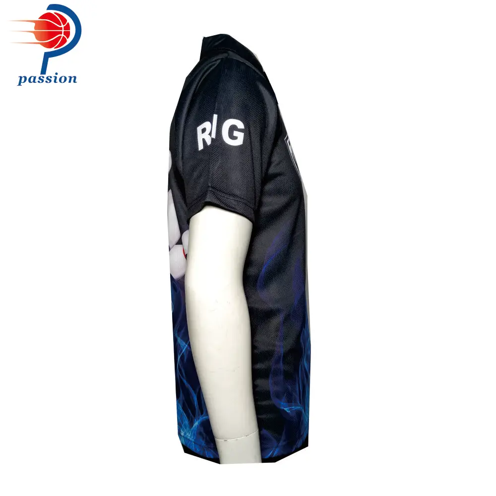 Черно синие рубашки для боулинга с 3 пуговицами бесплатная доставка|Рубашки