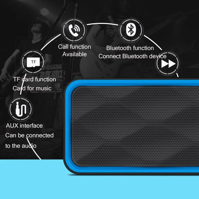 Портативная Bluetooth-колонка беспроводная 3D стерео гарнитура двойная Колонка 3 Вт +