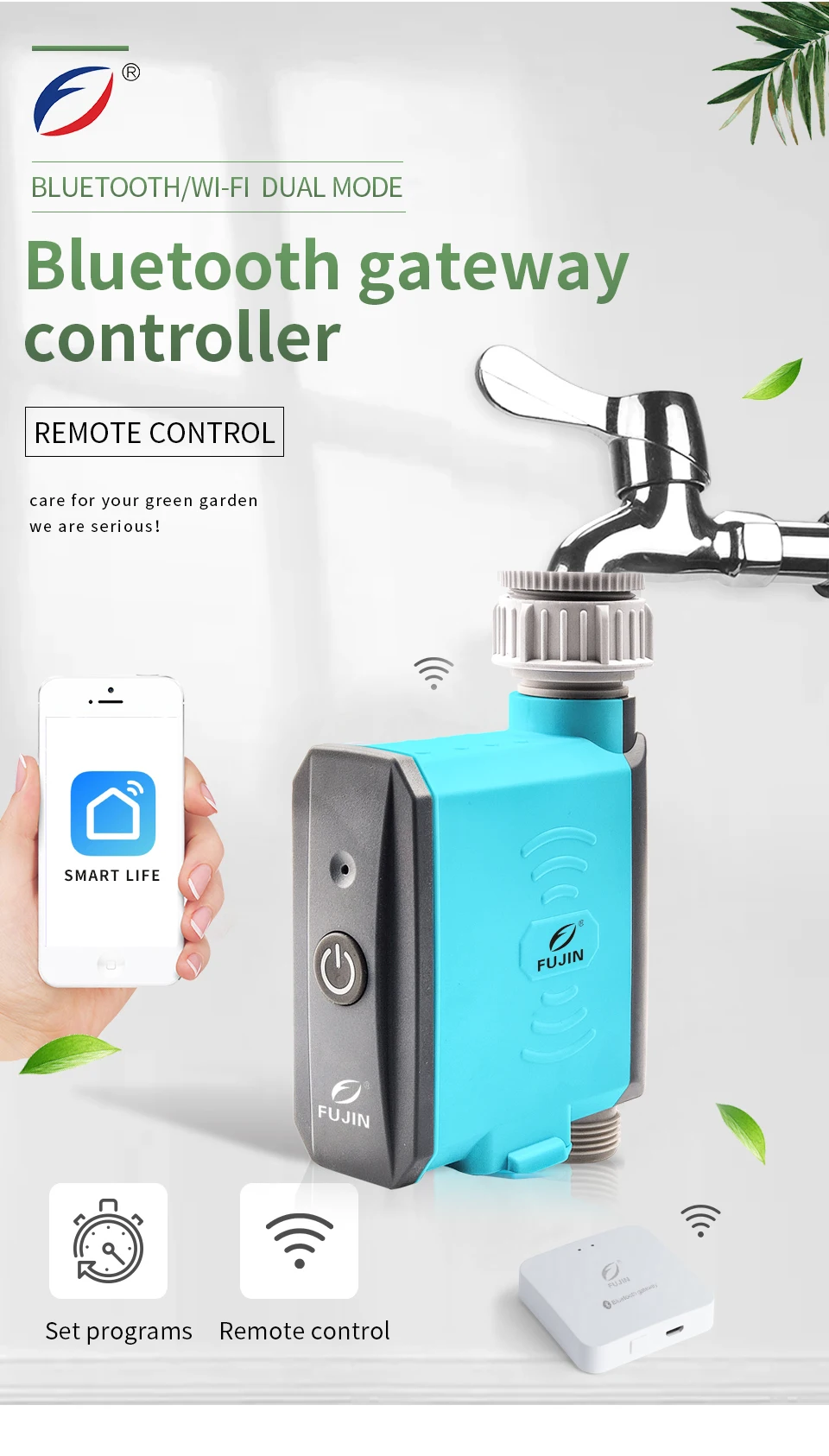 Irrigation Bluetooth WiFi gateway flower watering controller timing watering artifact automatic smartphone remote timer