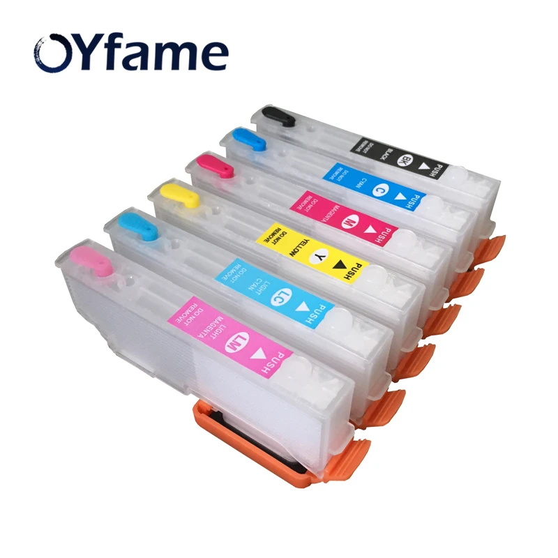 OYfame T2421XL T2431 Refillable патрон чернил для принтера Epson XP750 XP850 XP950 XP860 XP55 XP760 XP960 картридж с