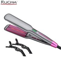 2 inch wide plate ceramic infrared care flat iron professional negative ion hair straightener curler salon hair styling tools