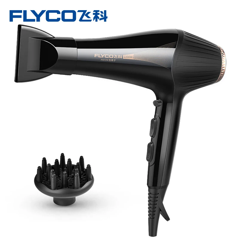 FLYCO 220 В фен для волос 2200 Вт электрический бытовой сильный Мощность