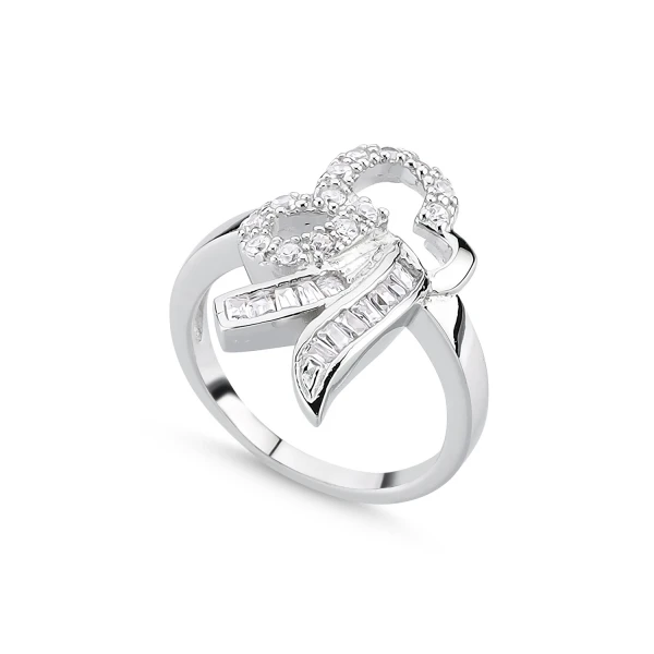 

Серебряное 925 пробы кольцо с цирконием