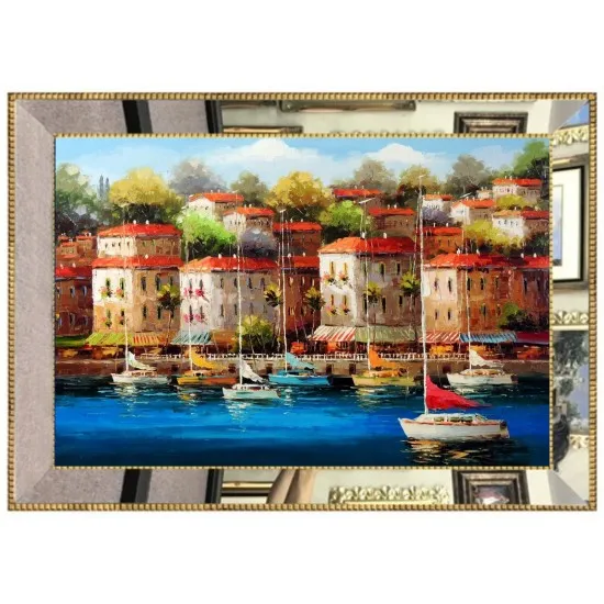 Koop Luxe Spiegel Omlijst Digitale Canvas Schilderij 70*100 Cm