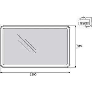 Зеркало BelBagno Spc 120 с подсветкой кнопочный выключатель (SPC-MAR-1200-800-LED-BTN) |