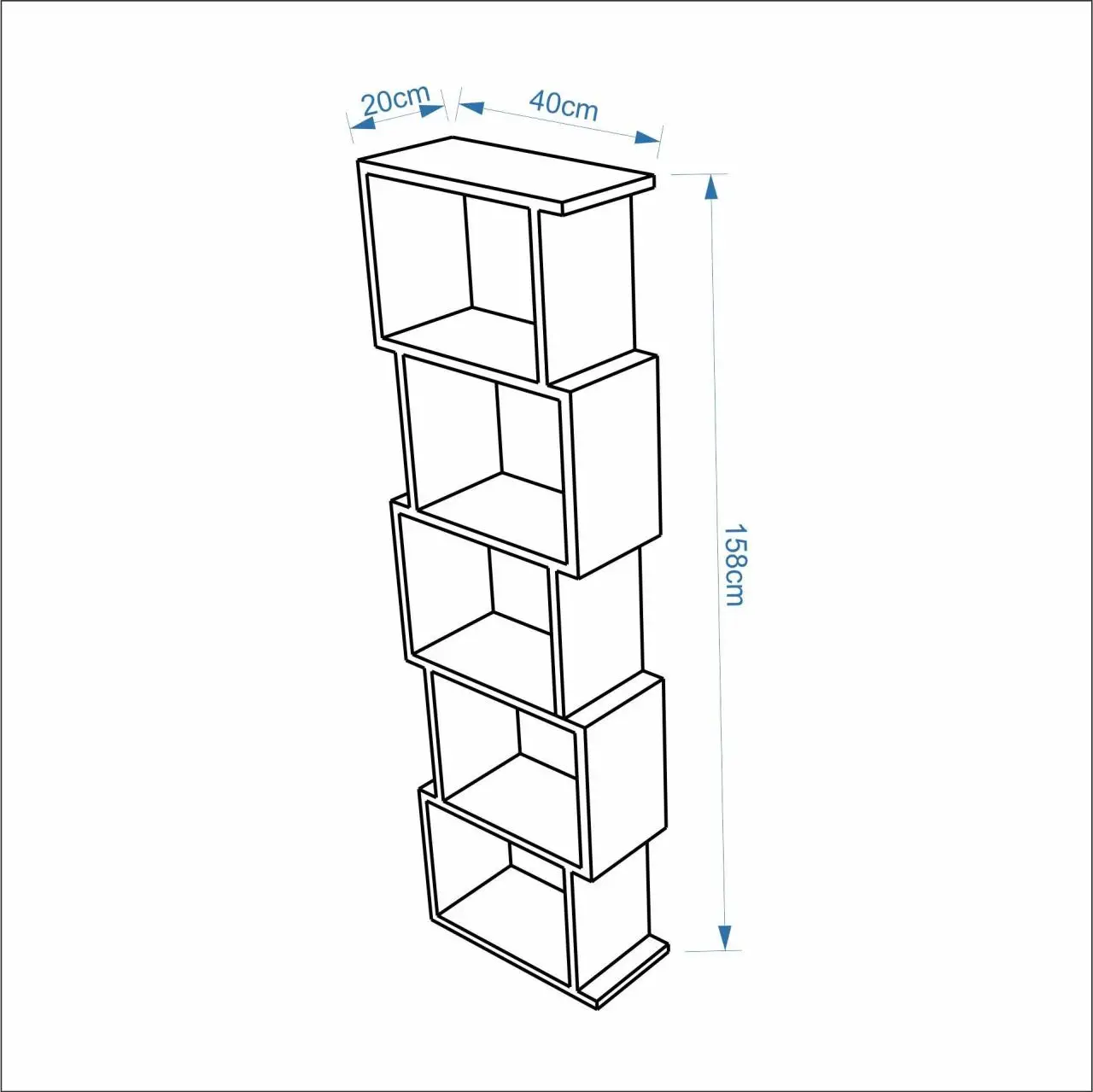 

Five Section Bookcase Home Furniture Living Room Furniture Decorative Bookcase Mureo Decorative Bookcase Anthracite
