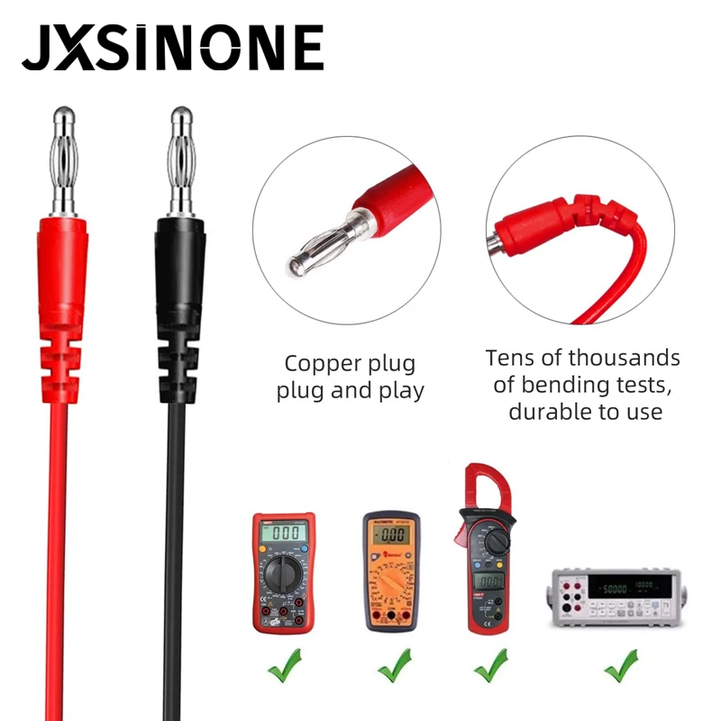 Набор наконечников для тестирования JXSINONE P1041B 1 м 4 мм штекер типа банан зажимы